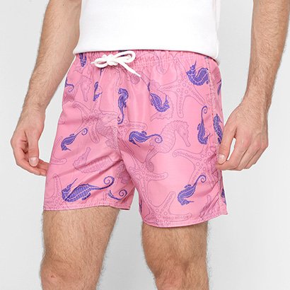 Shorts De Praia Wall Cavalo Marinho Masculino - Masculino