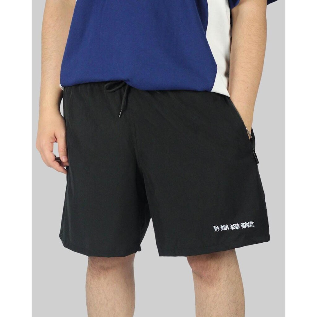 Shorts DR7 Street Tactel Logo Stamped - Preto