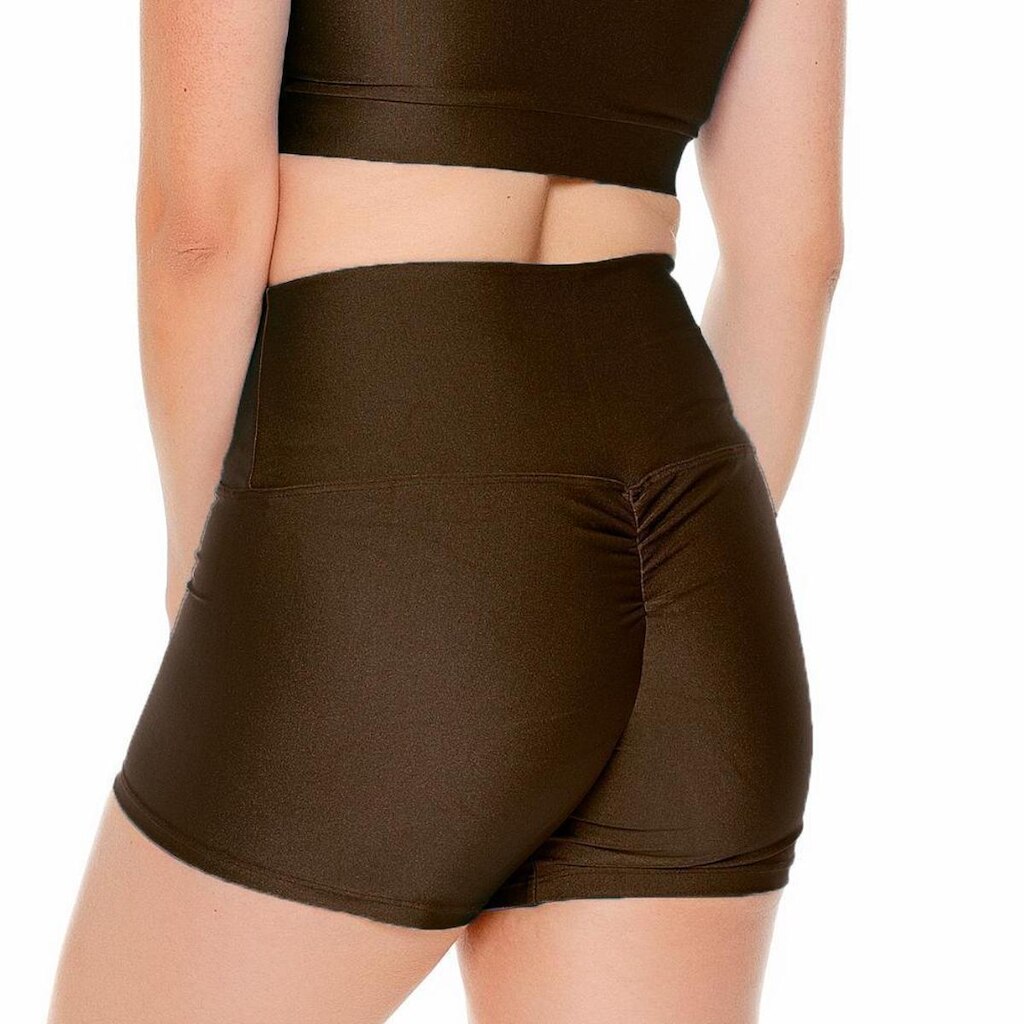 Shorts Empina Bumbum United - Marrom - GG