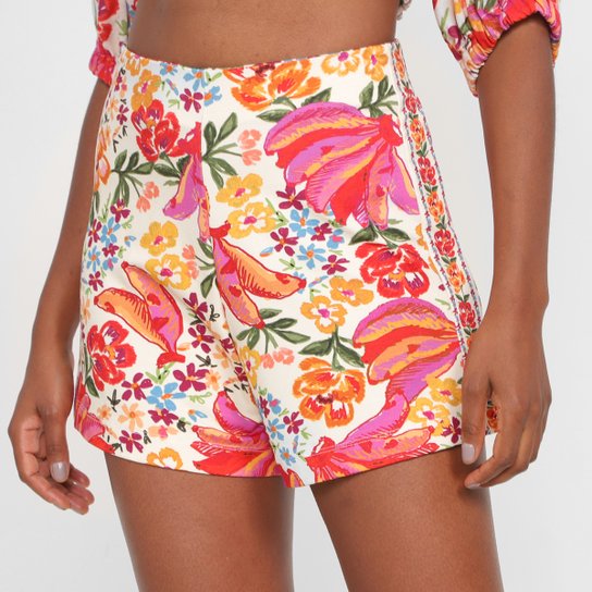 Shorts Farm Banana Riscana Feminino