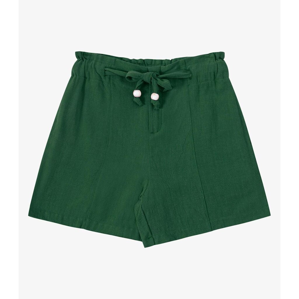 Shorts Feminino Clochard Em Linho Strong Endless Verde