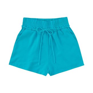 Shorts Feminino De Poá Light Endless Azul