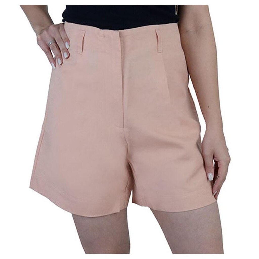 Shorts Feminino Dudalina Linho Rosa Claro - 9402028