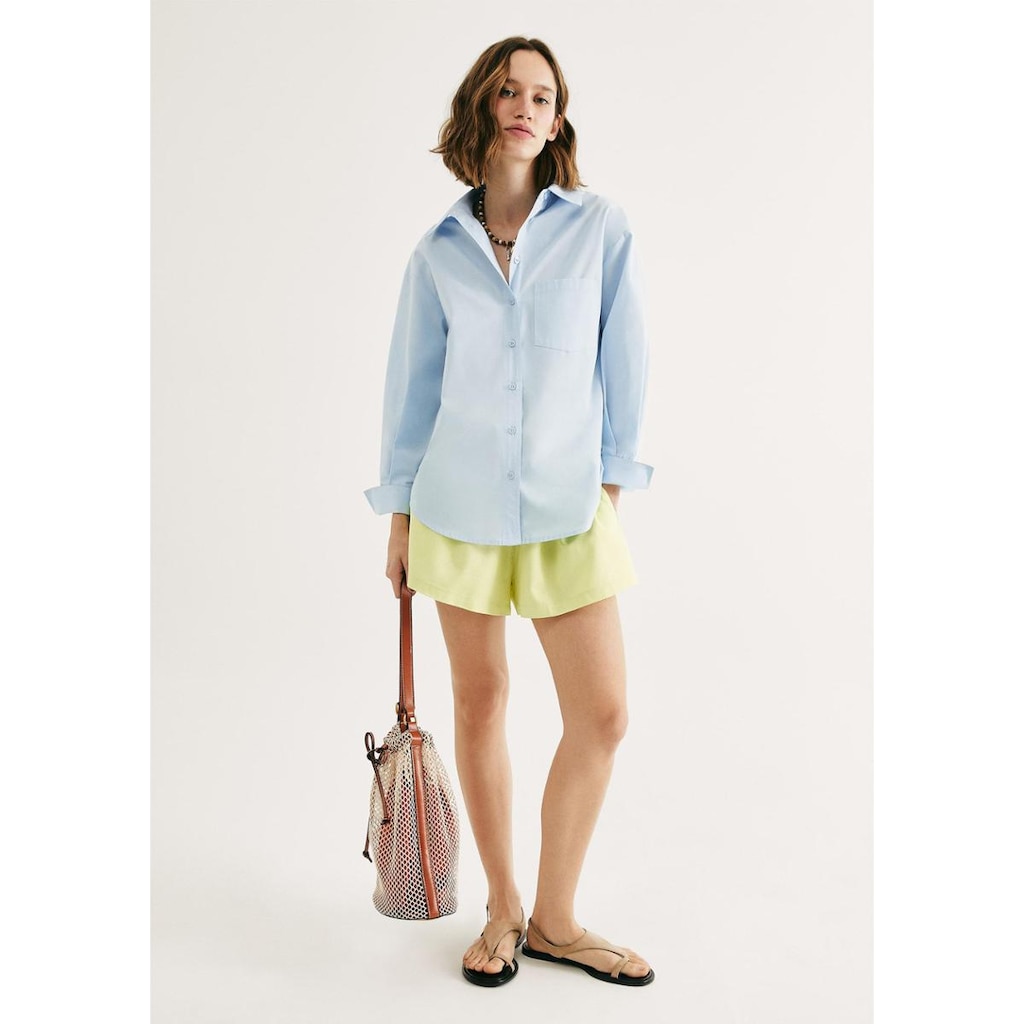 Shorts Feminino Evasê Com Linho
