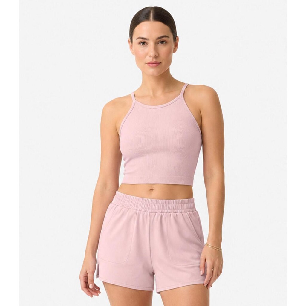 Shorts Feminino Fitness Em Poliamida After Body Rosa