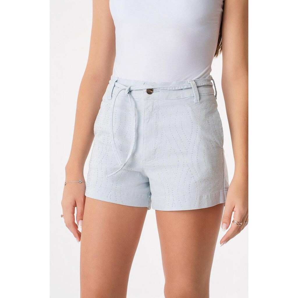 Shorts Feminino Mom Brilhos