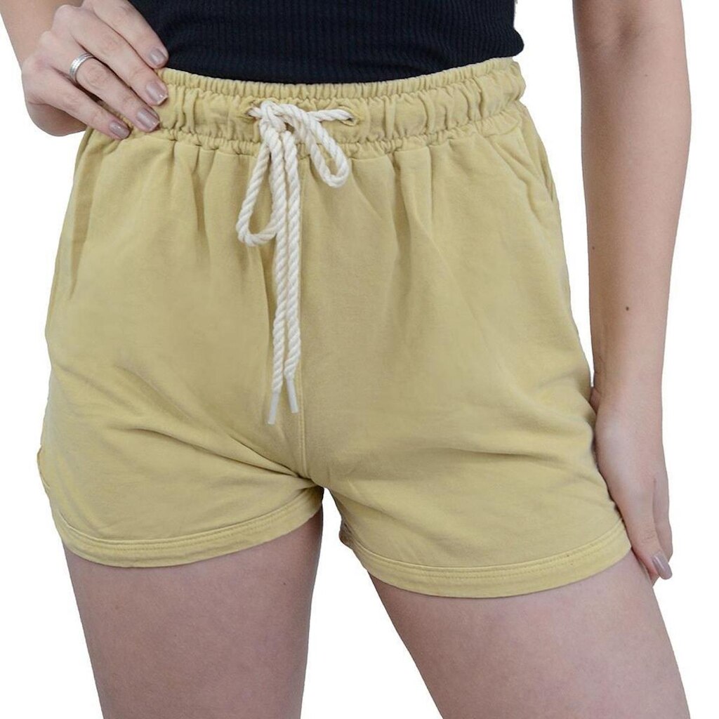 Shorts Feminino Stoff Stone Grif Amarelo - 04113