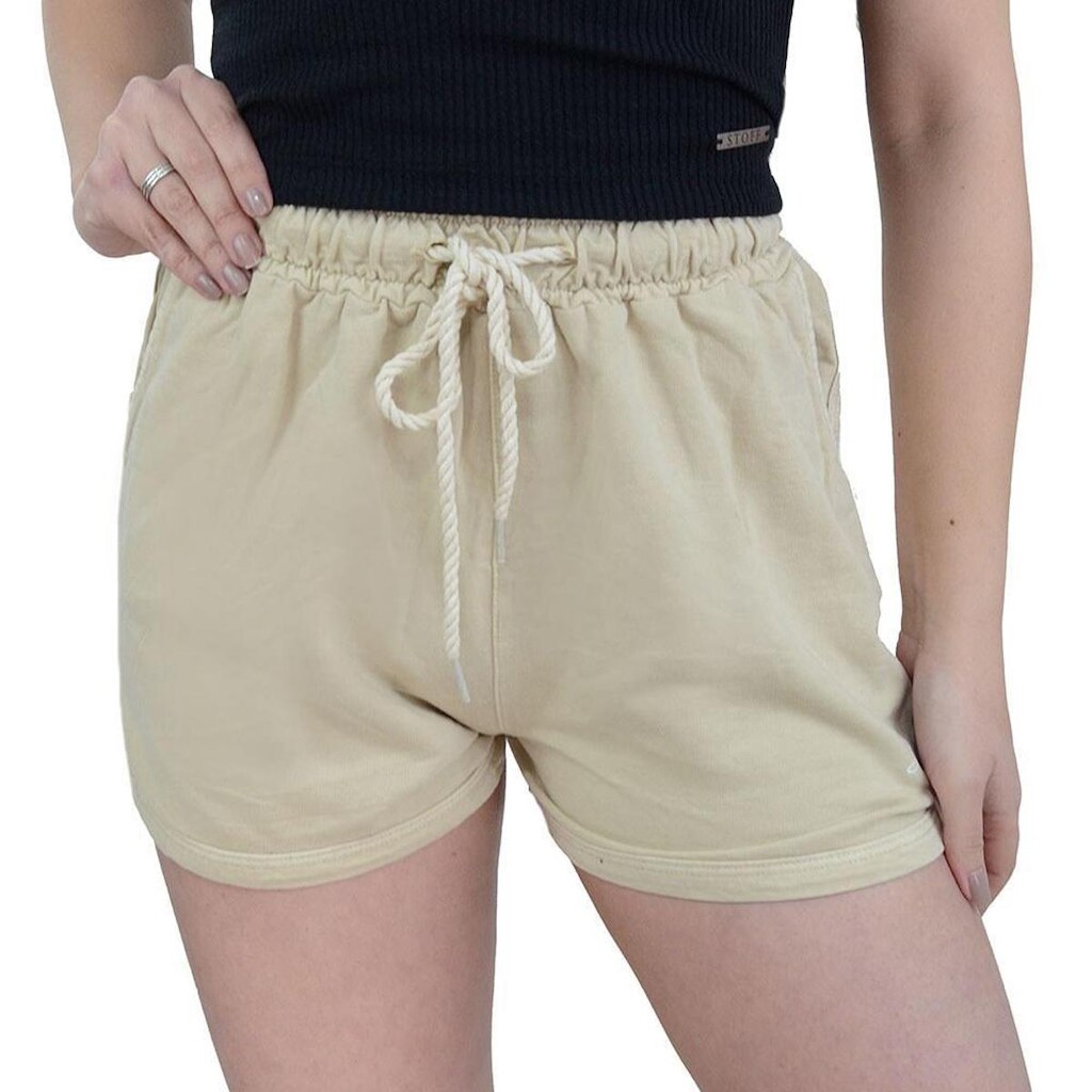 Shorts Feminino Stoff Stone Grif Bege Duna - 04113