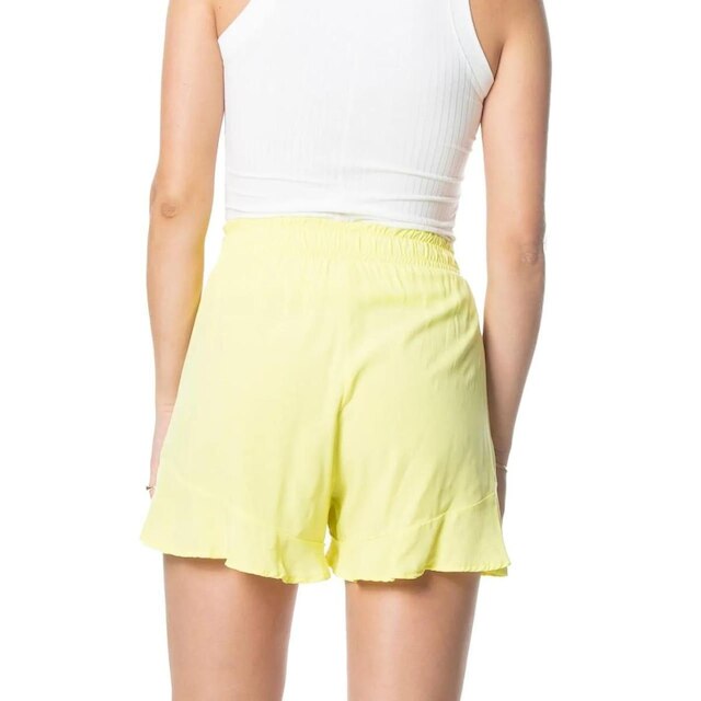 Shorts Feminino Viscose Babado Casual