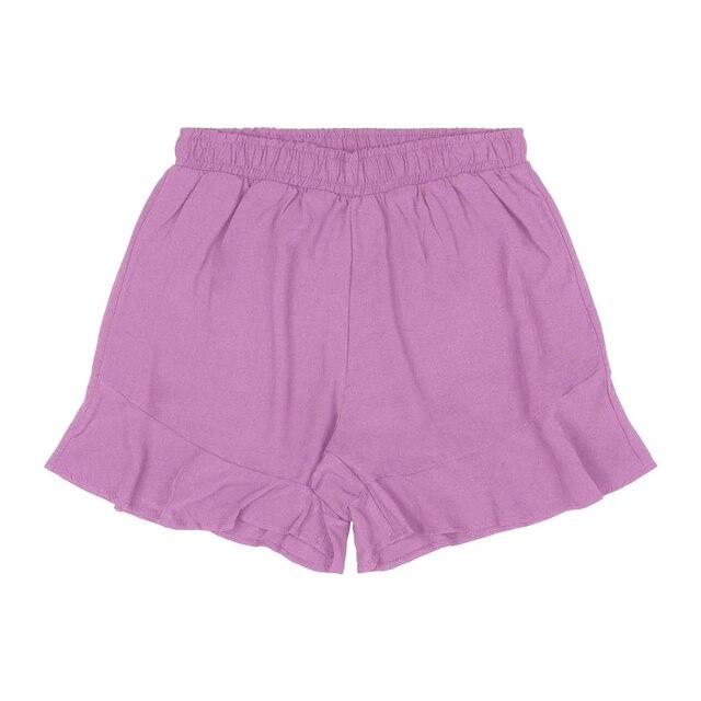 Shorts Feminino Viscose Babado Casual