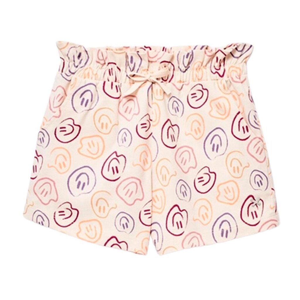 Shorts Hering Bege Infantil Menina Clochard Estampado