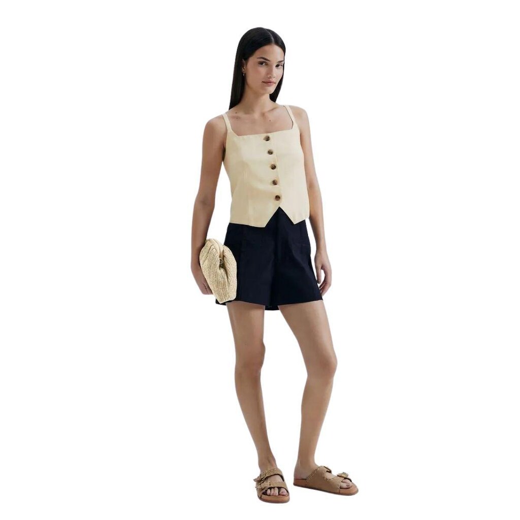 Shorts Hering Feminino Em Alfaiataria