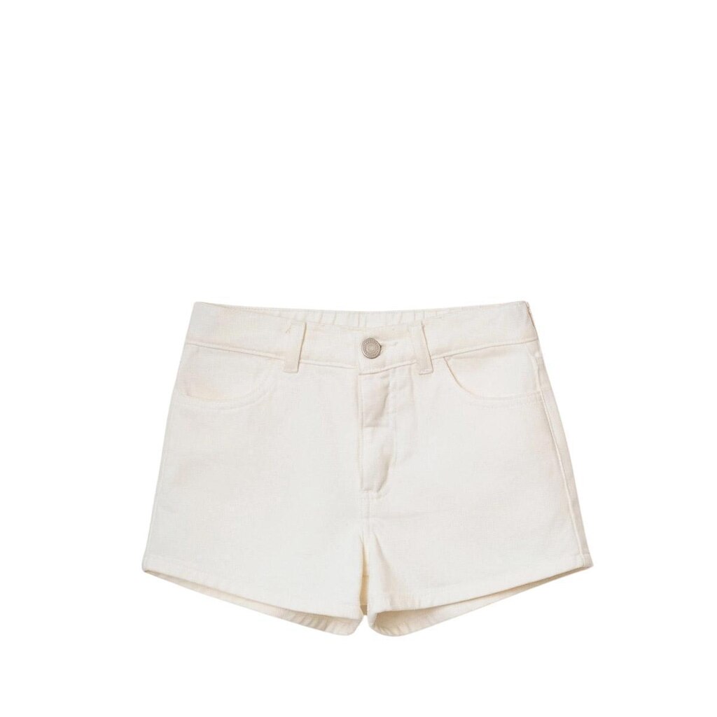 Shorts Hering Infantil Menina Barra Desfiada Em Sarja Natural
