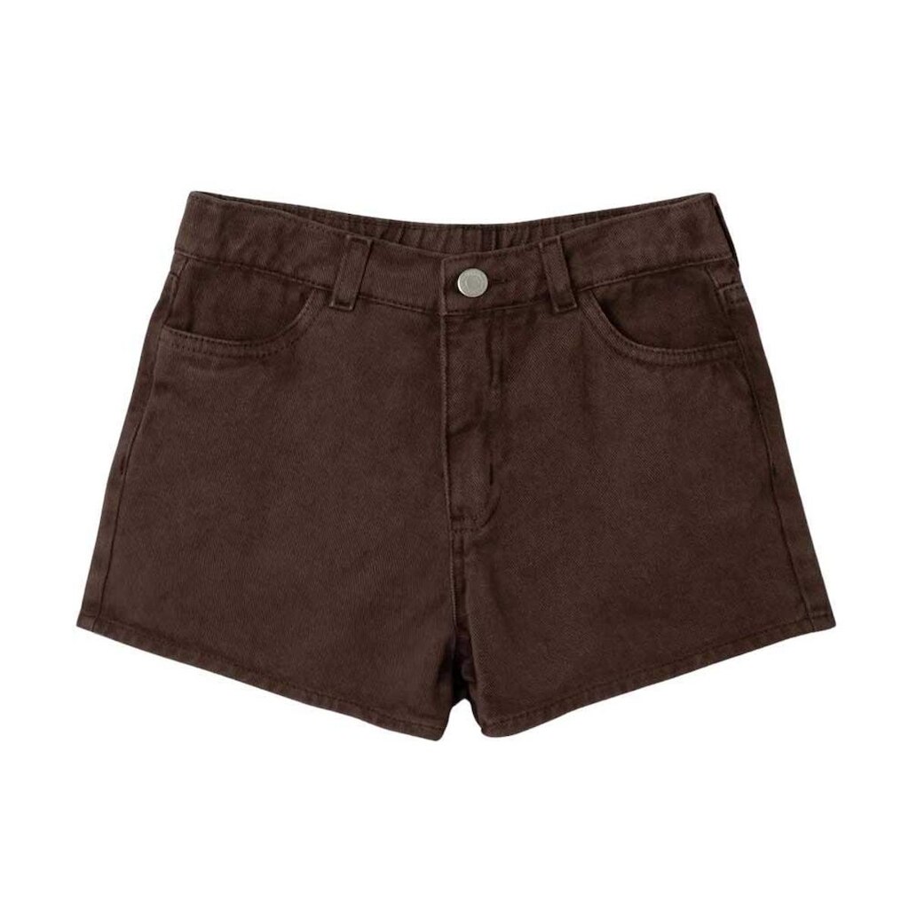 Shorts Hering Infantil Menina Barra Desfiada Em Sarja