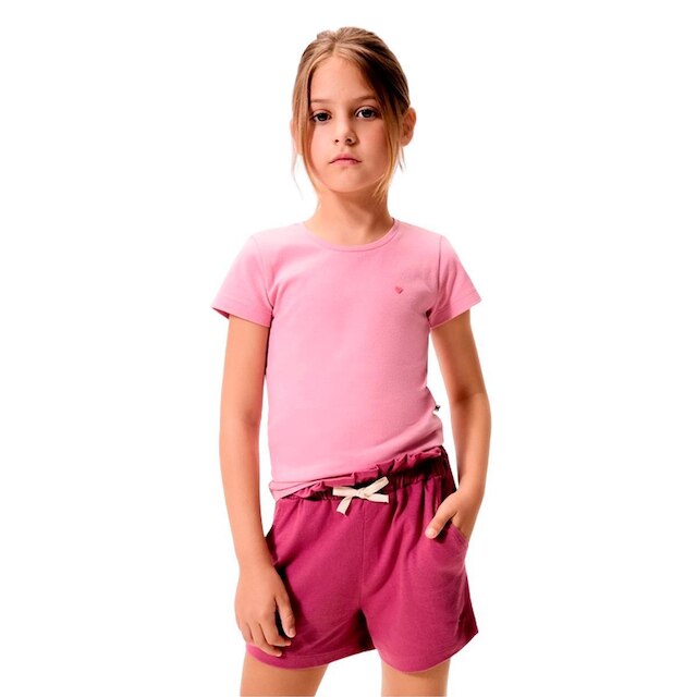 Shorts Hering Infantil Menina Clochard Em Moletom