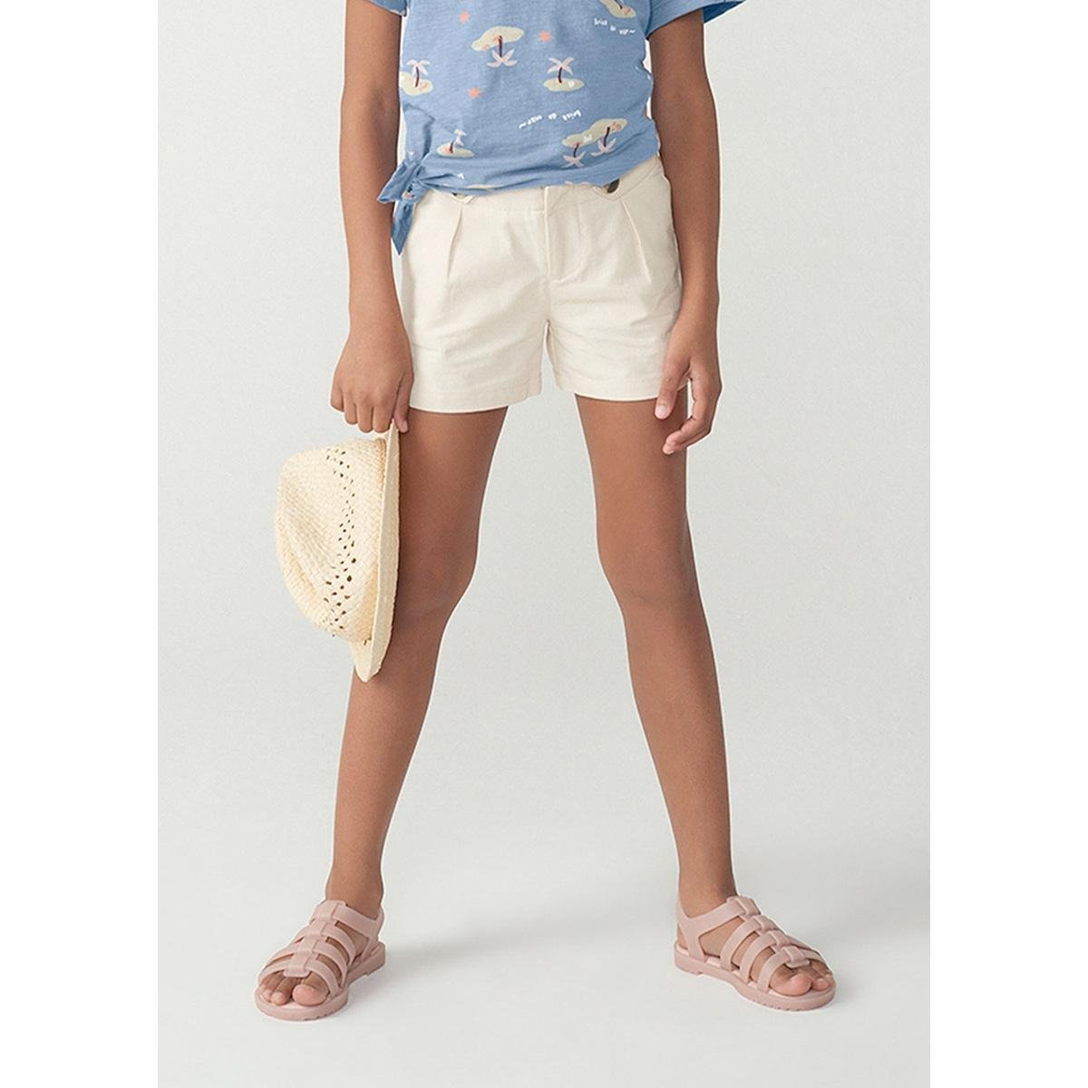 Shorts Hering Tecido Alfaiataria Sarja Empapelada Feminina - Bege Menor preço em Shorts Hering Tecido Alfaiataria Sarja Empapelada Feminina - Bege