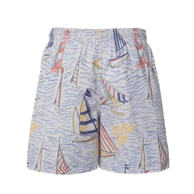 Shorts Individual Boxer Estampado Barco Masculina