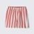 Shorts Infantil Menino Off White Listras Vermelho Hering - Vermelho