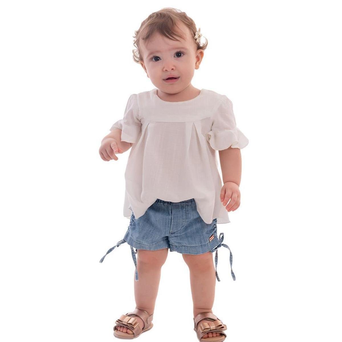 Shorts Infantil Mrx Jeans Bebe Feminino Azul Zattini Shorts Infantil Mrx Jeans Bebe Feminino Azul Zattini