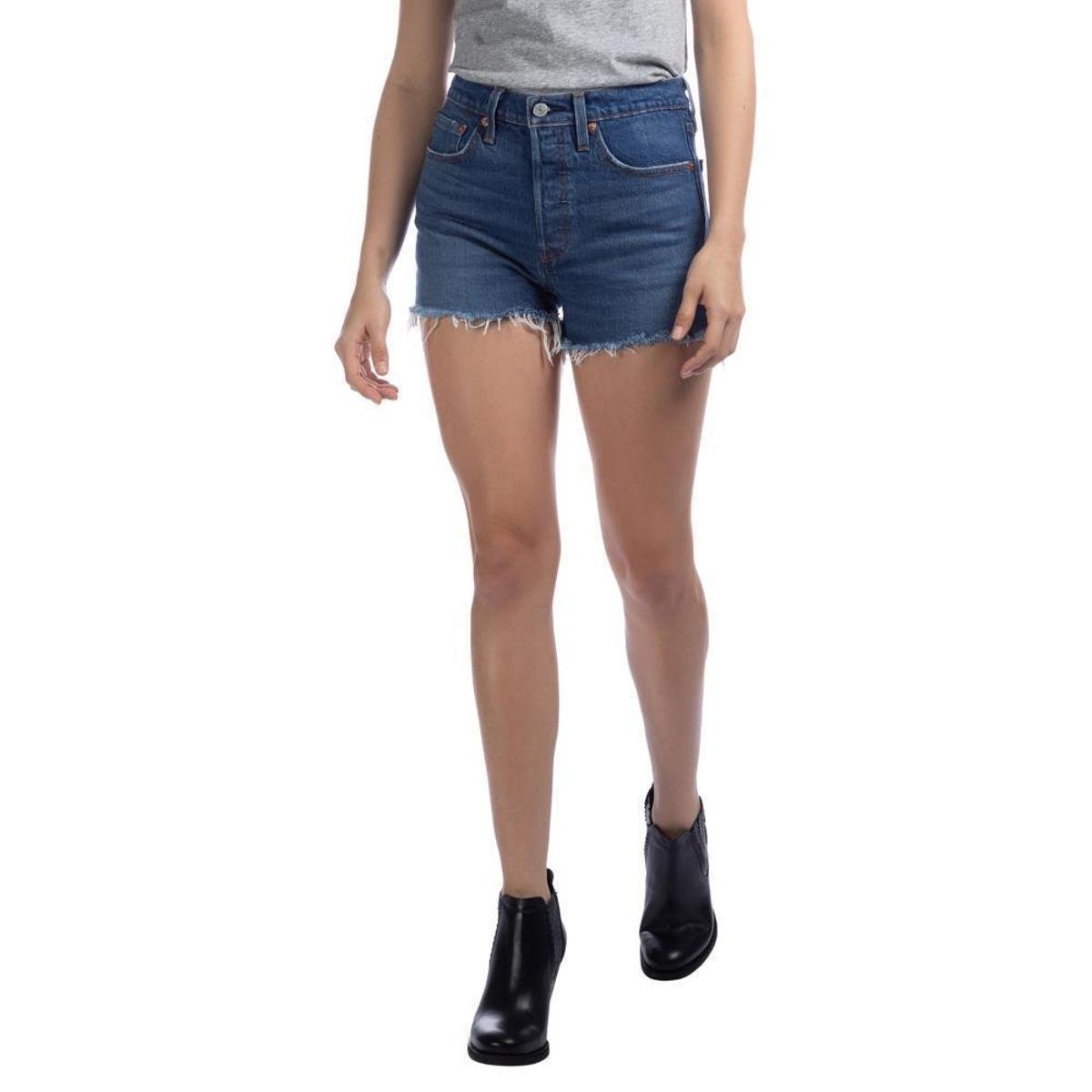 bermuda jeans levis feminina