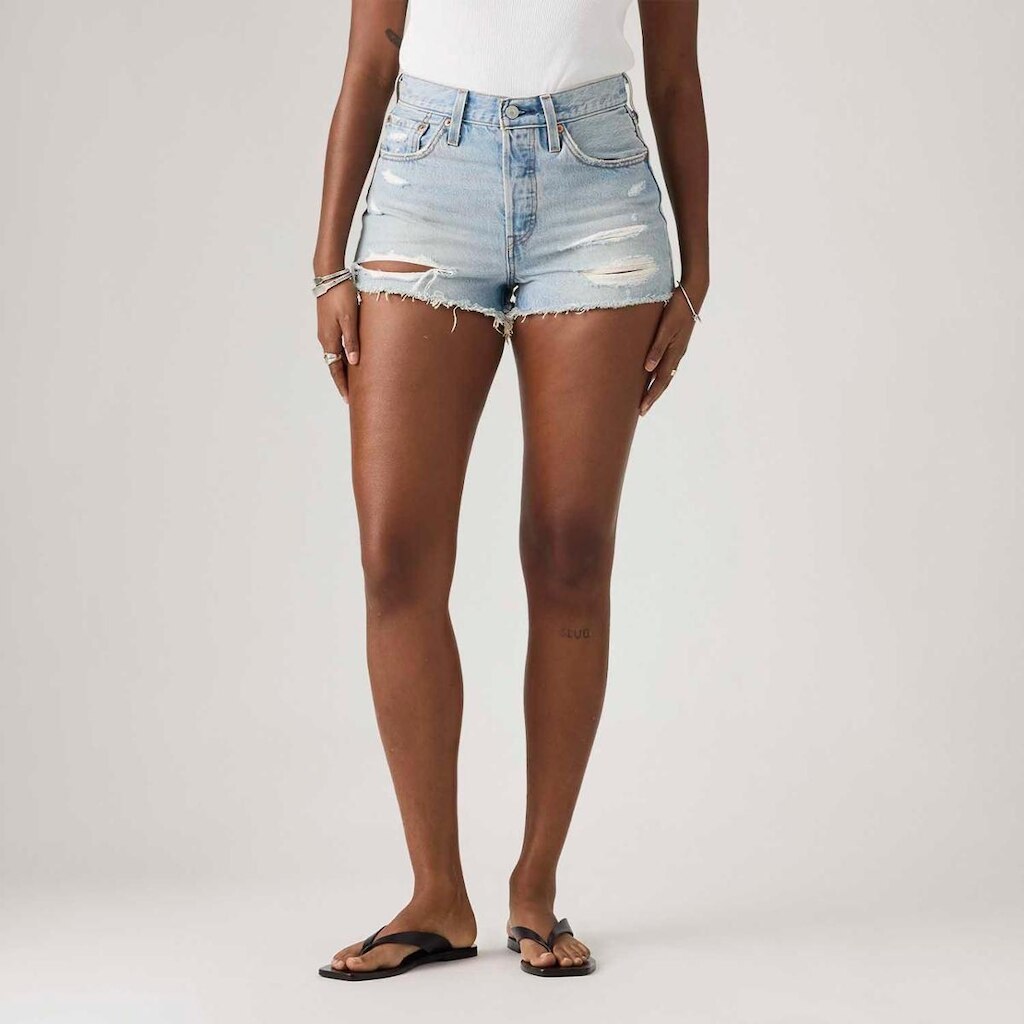 Shorts Jeans Levi's 501 Original Lavagem Clara Feminino