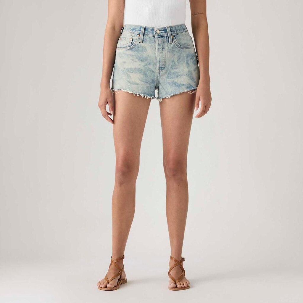 Shorts Jeans Levi's 501 Original Lavagem Clara Feminino