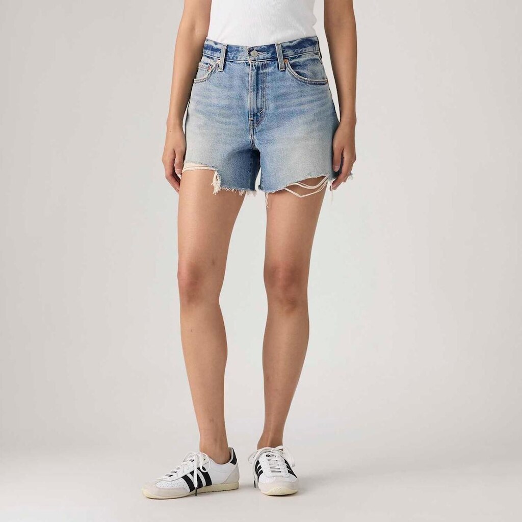 Shorts Jeans Levi's Ribcage Lavagem Média Feminino