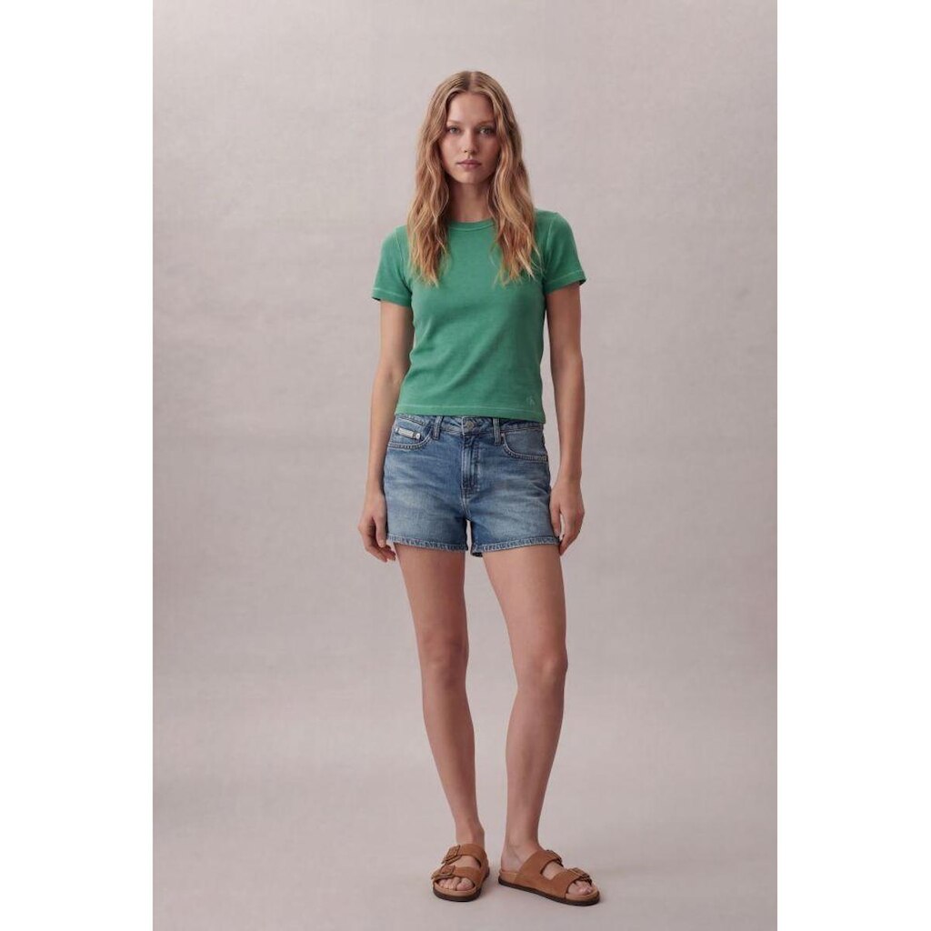 Shorts Jeans Mom 5 Pockets - Azul Claro