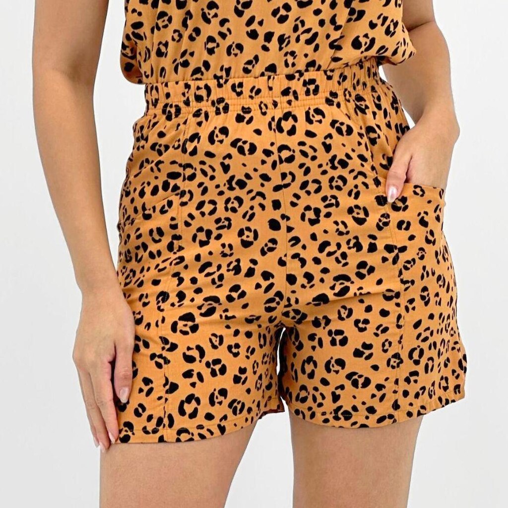 Shorts Malwee Tecido Estampado Meia Coxa Malwee