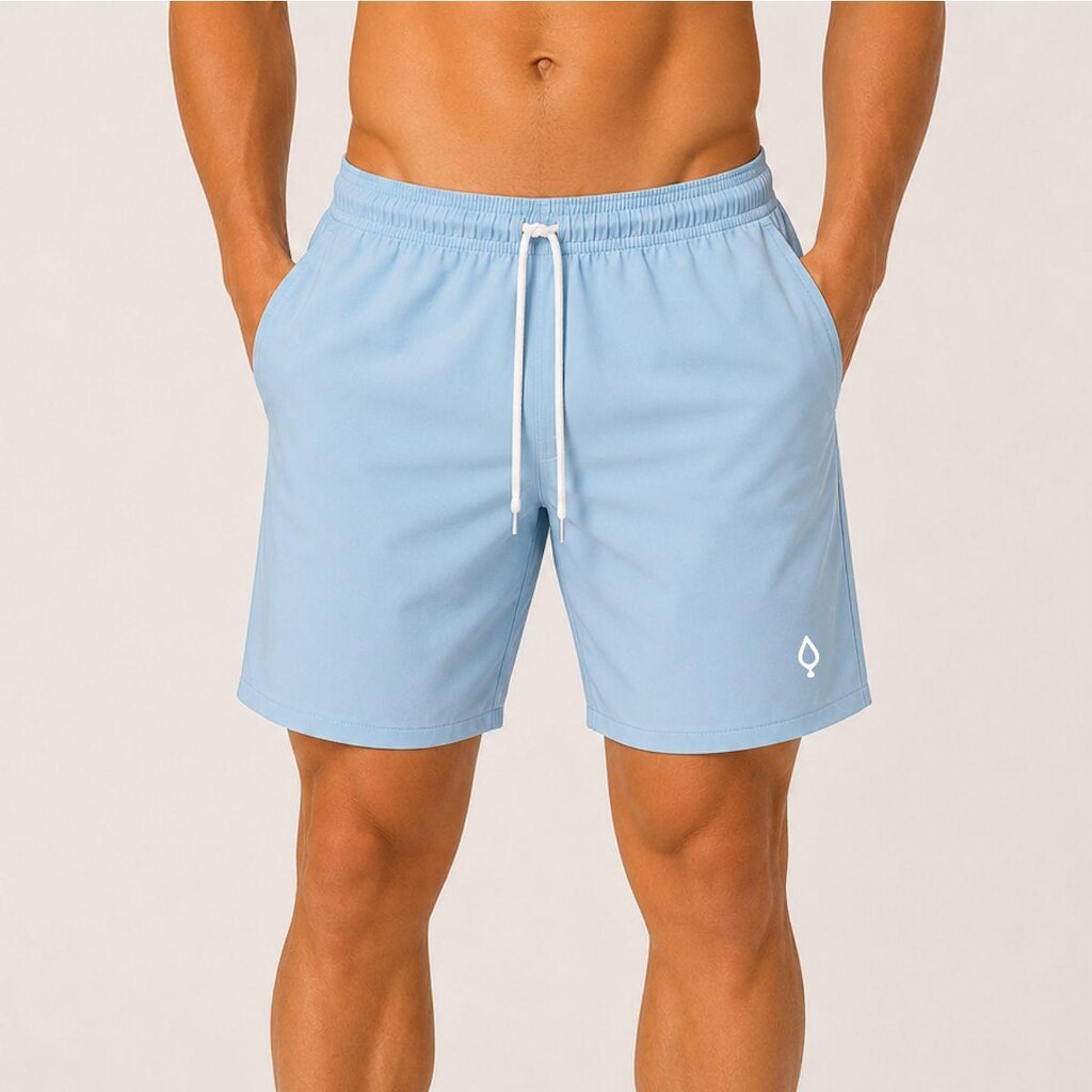 Shorts Praia Bermuda Masculino Básico liso em Tactel Elastano