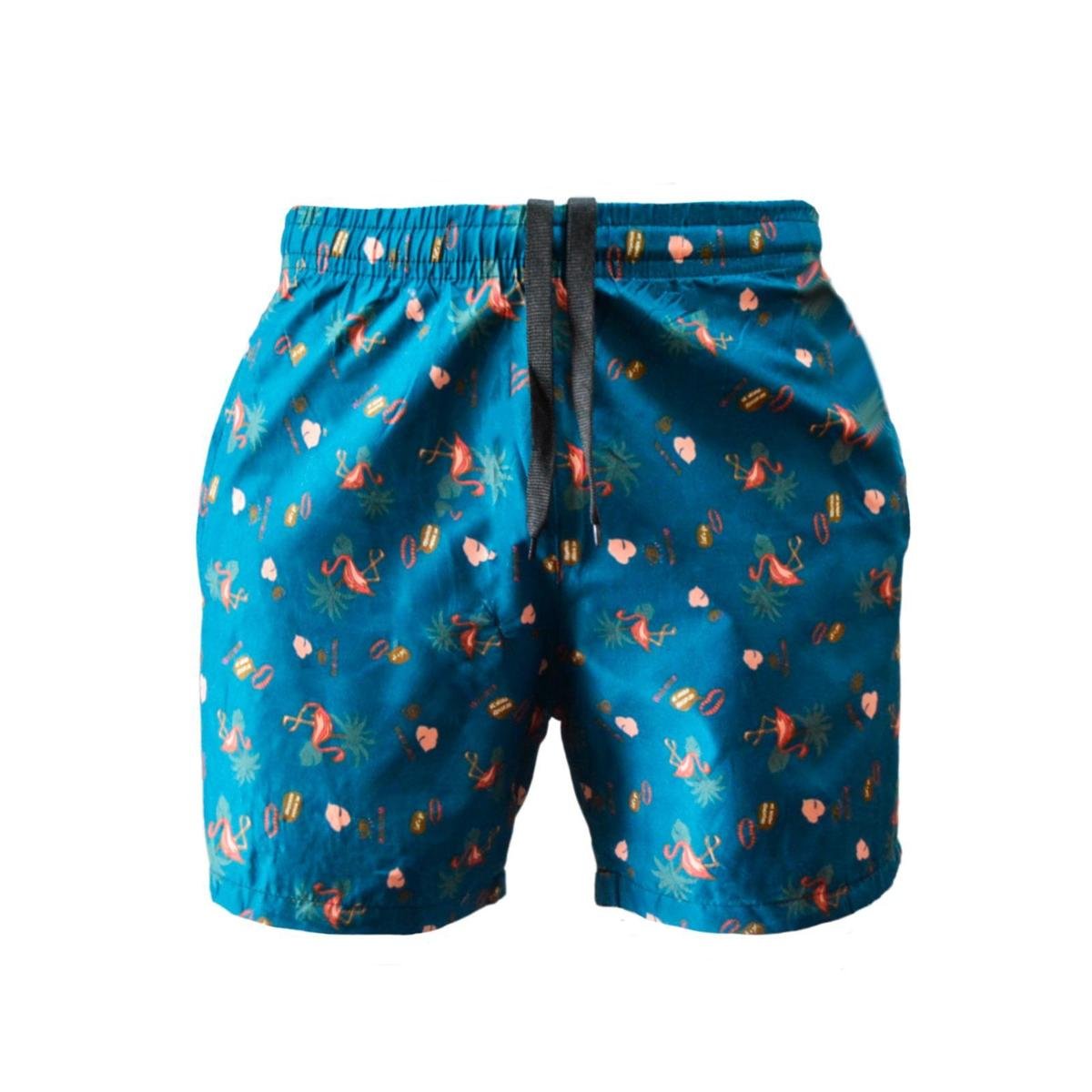 Shorts Praia Mauricinho Tactel Estampado - Água - P Menor preço em Shorts Praia Mauricinho Tactel Estampado - Água - P