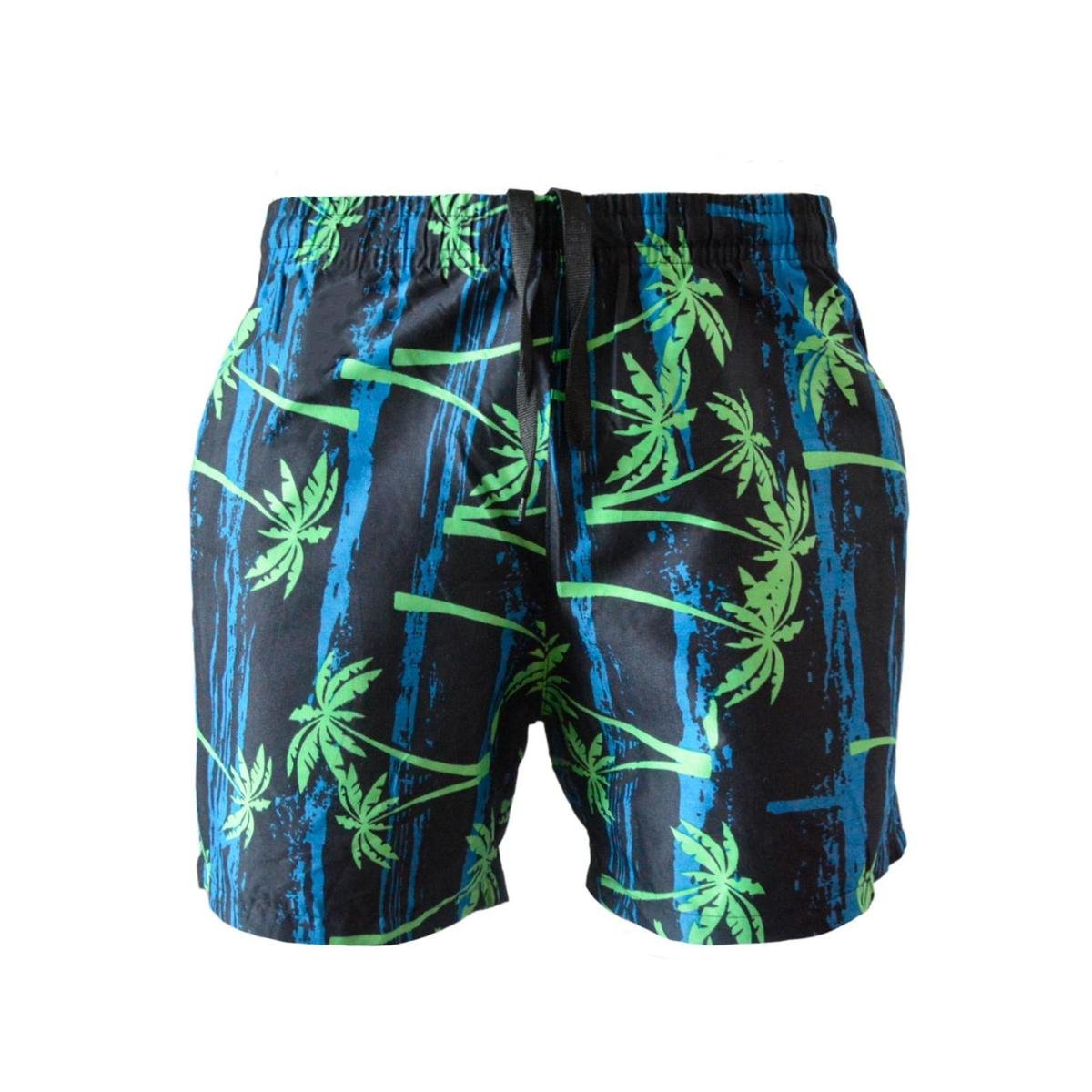 Shorts Praia Mauricinho Tactel Estampado  - Cinza - G - Verde é boa?