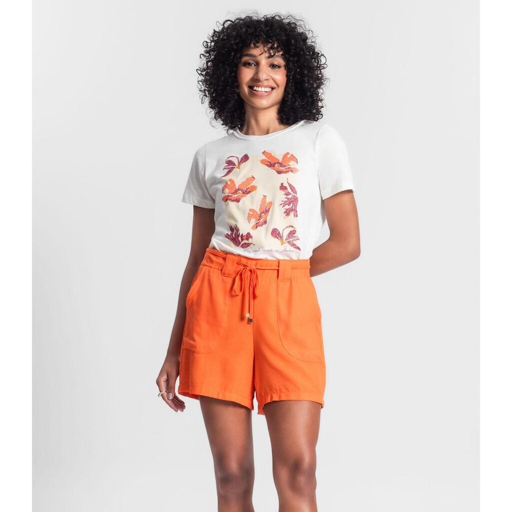 Shorts Rovitex Em Linho Feminino