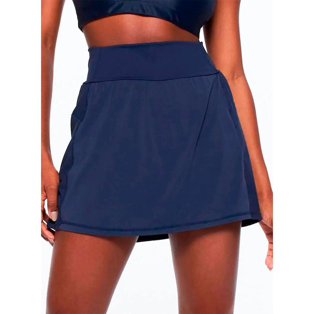 Shorts Saia Body For Sure 1039 Feminino Bolso Move Poliamida T. P/GG