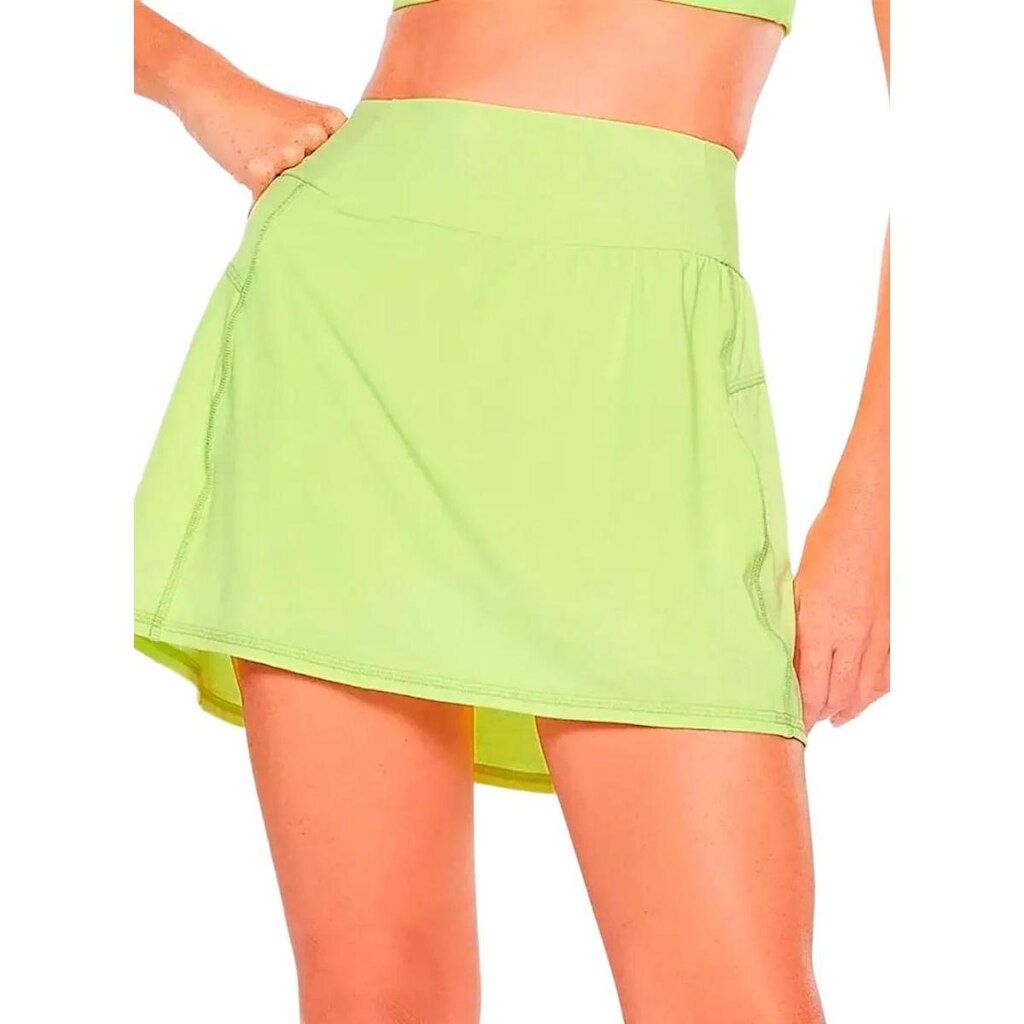 Shorts Saia Body For Sure 1039 Feminino Bolso Move Poliamida T. P/GG