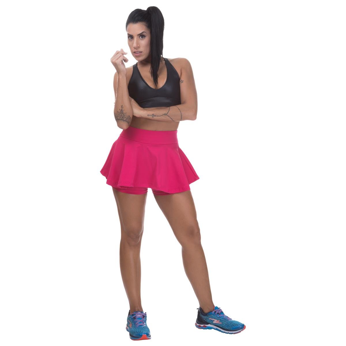 Shorts Saia Colegial Miss Blessed Premium Poliamida Feminino - Rosa Menor preço em Shorts Saia Colegial Miss Blessed Premium Poliamida Feminino - Rosa