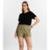 Shorts Select Com Elástico Feminino - Bege