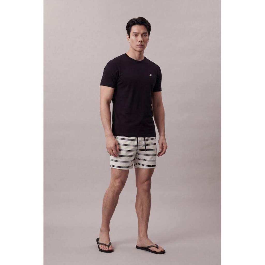 Shorts Swim Masc Listras - Caqui Medio