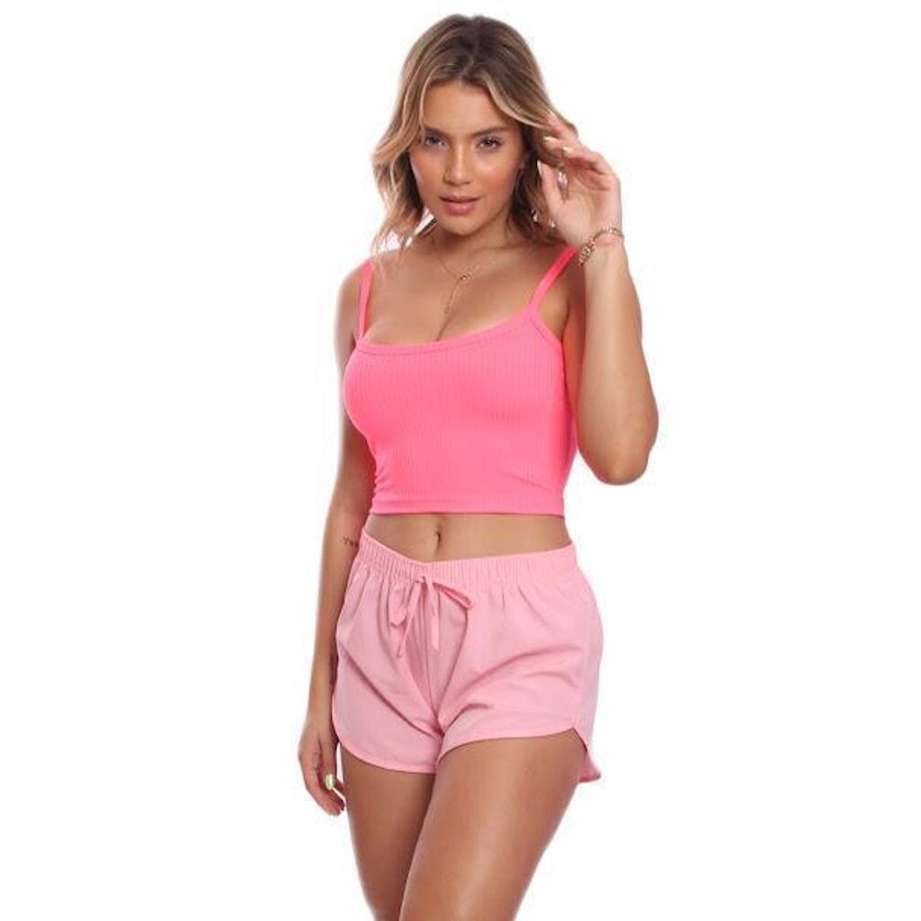 Shorts Tactel Moda Praia Piscina Verão Adulto Feminino