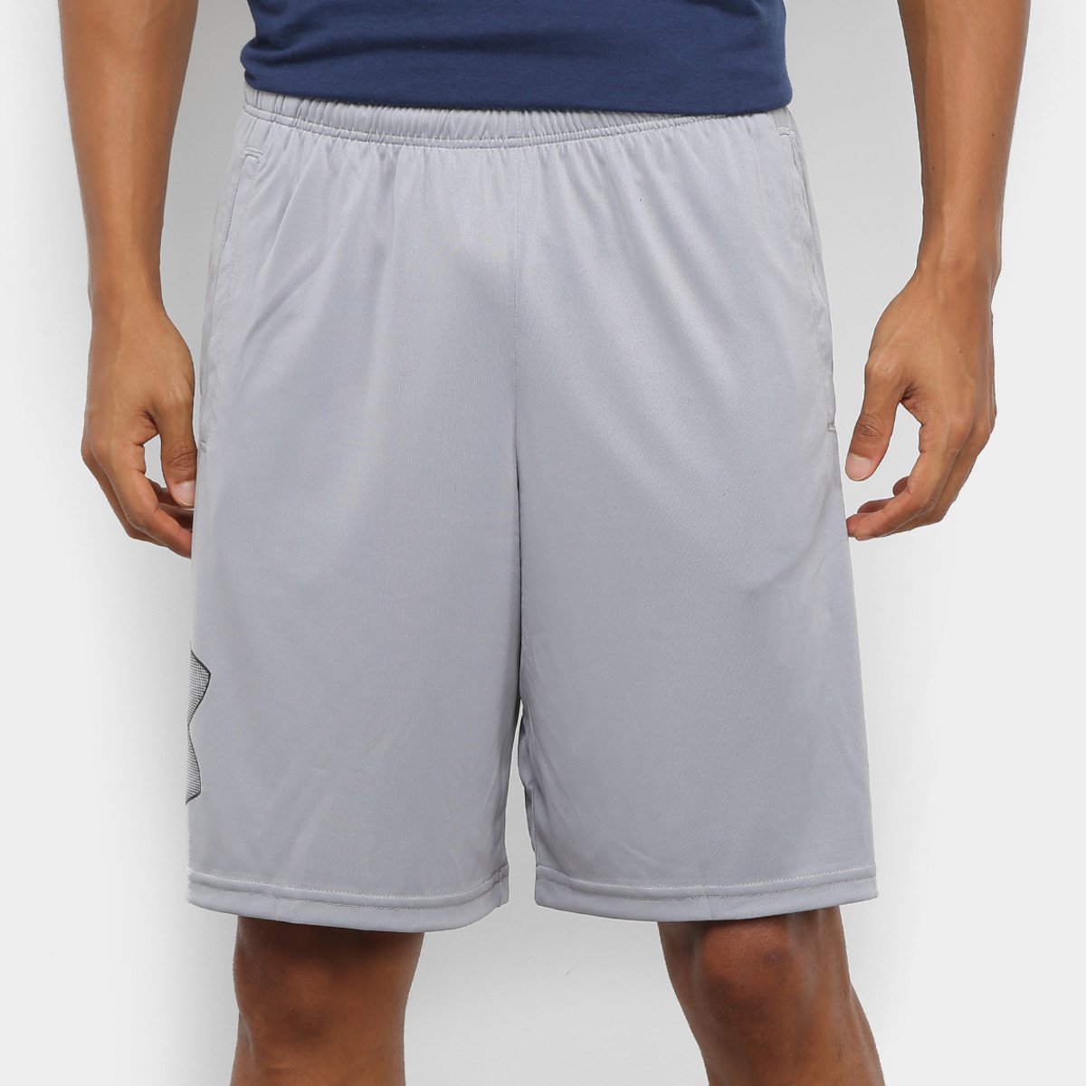 Shorts Under Armour Tech Graphic Masculino - Cinza+Preto Menor preço em Shorts Under Armour Tech Graphic Masculino - Cinza+Preto