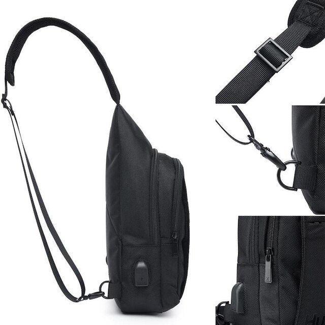 Shoulder Bag Hurley Transversal Mochila Masculina 4 Litros