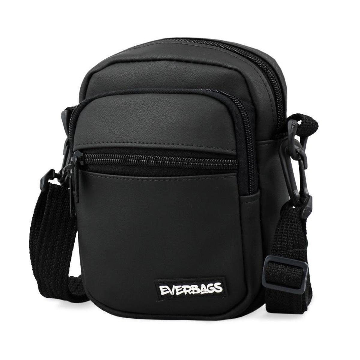 Shoulder bag Transversal Moderna Preta Everbags - Preto Menor preço em Shoulder bag Transversal Moderna Preta Everbags - Preto
