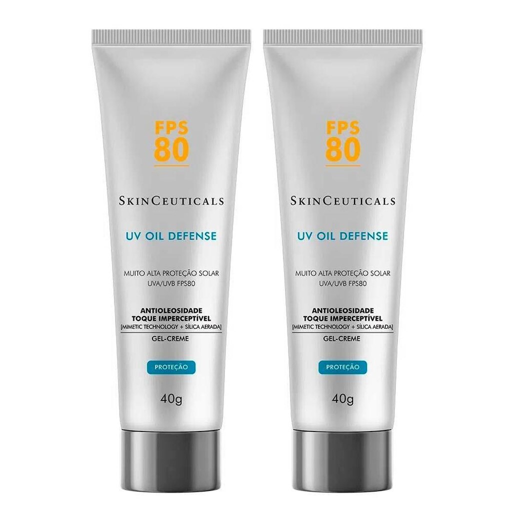 SkinCeuticals UV Oil Defense Kit com 2 Unidades – Protetor Solar Facial FPS80 – 40g Kit