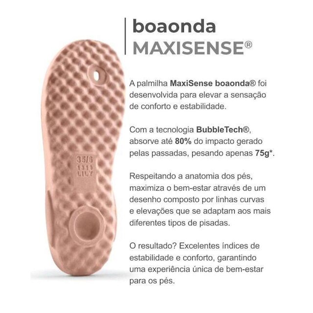 Slide Chinelo Feminino Boa Onda Harmony Conforto Calcanhar