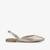 Slingback Baixo em Couro Ouro / Dourado Loucos e Santos - Dourado