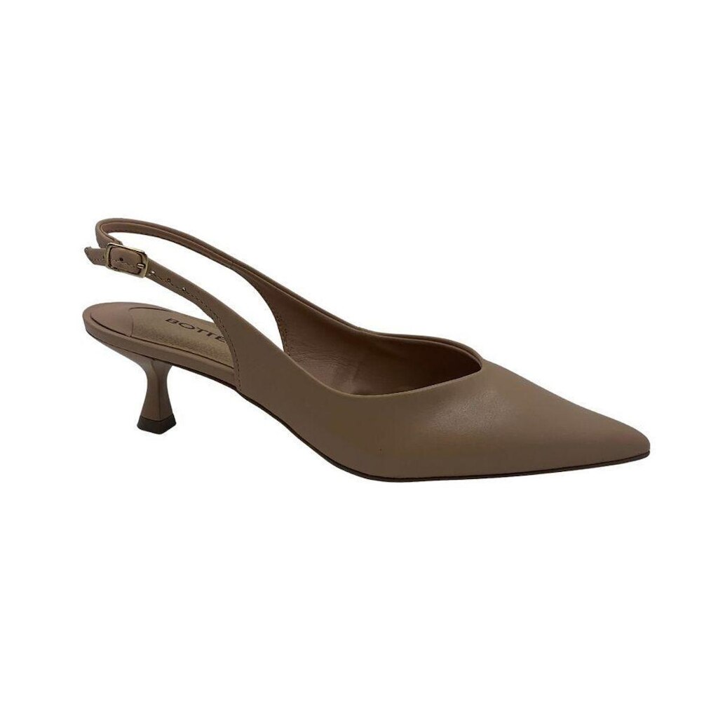 Slingback Couro Bottero Salto Baixo Nude 377424 - Brown 39