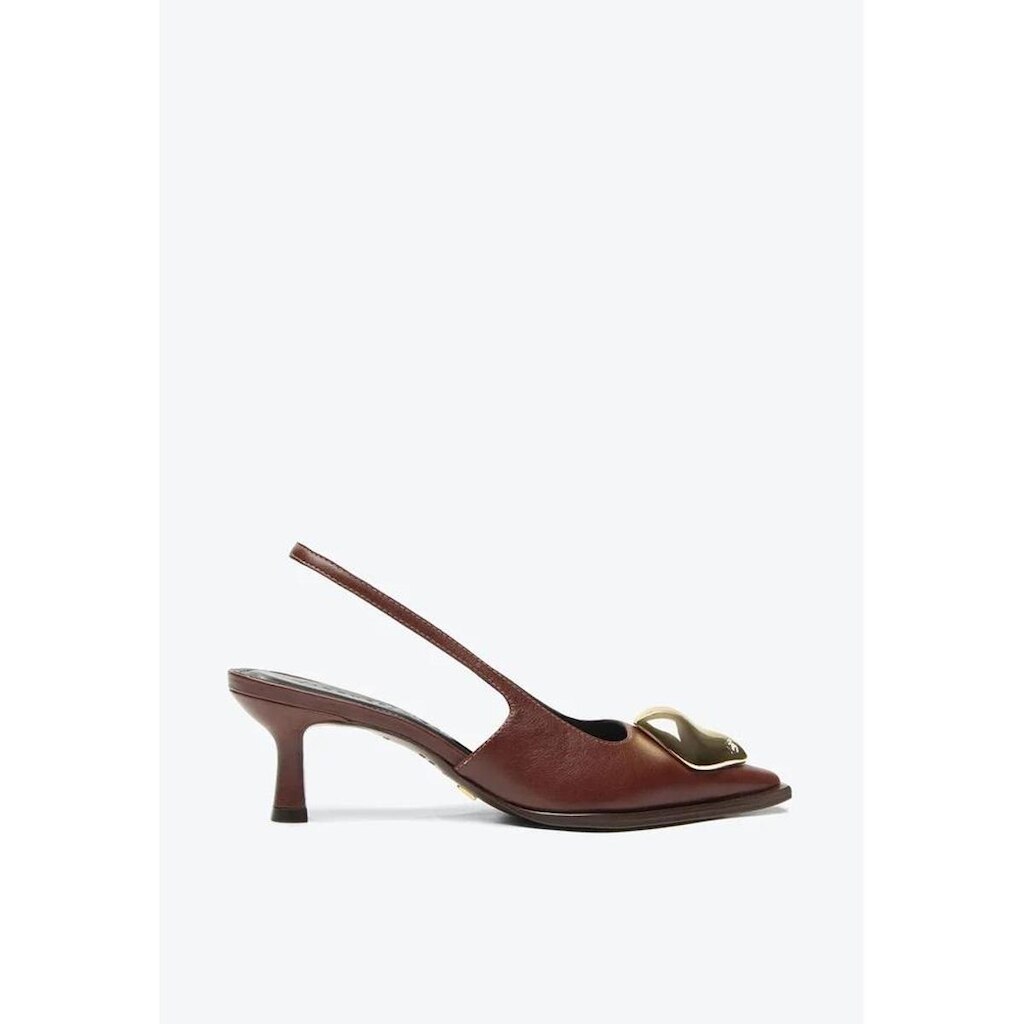 Slingback Japão em Couro Dark Brown / Marrom Vicenza Iorane