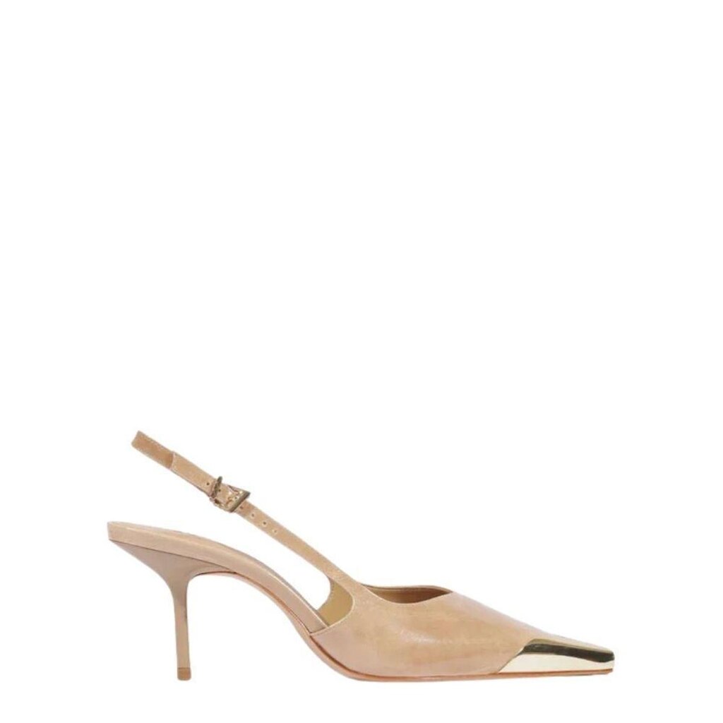 Slingback Schutz Biqueira De Metal Bege