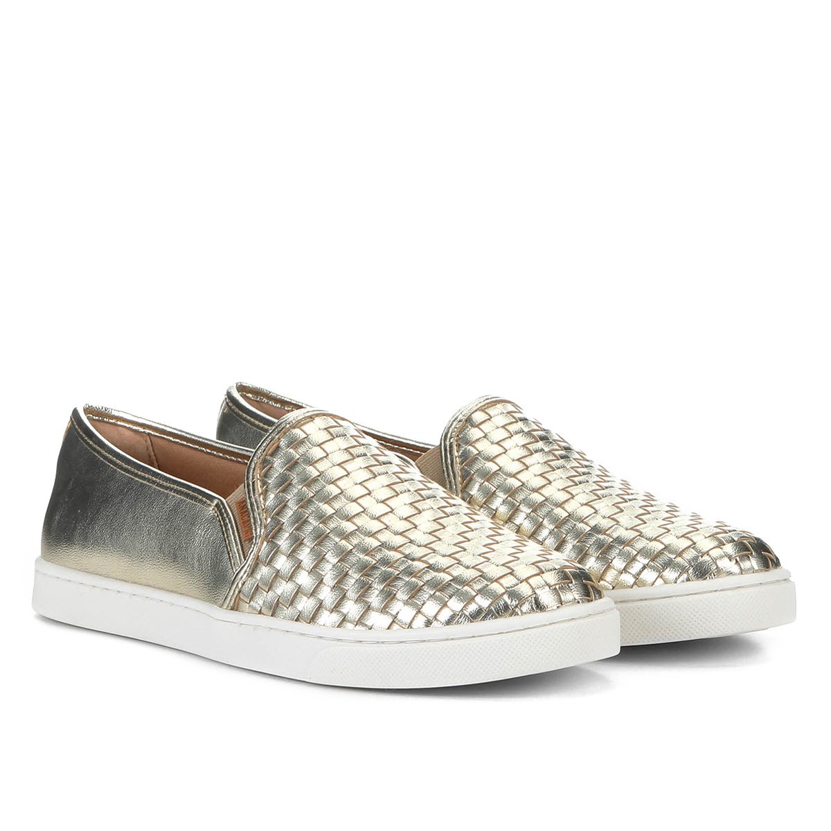Slip On Anacapri Tressê Feminino - Dourado Menor preço em Slip On Anacapri Tressê Feminino - Dourado