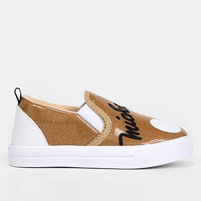 Slip On Bebê Disney Mickey Glitter Menina - Feminino